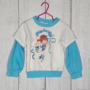 1984 Cabbage Patch Kids Ballet Dancer Blue & White Sweater, size 2T